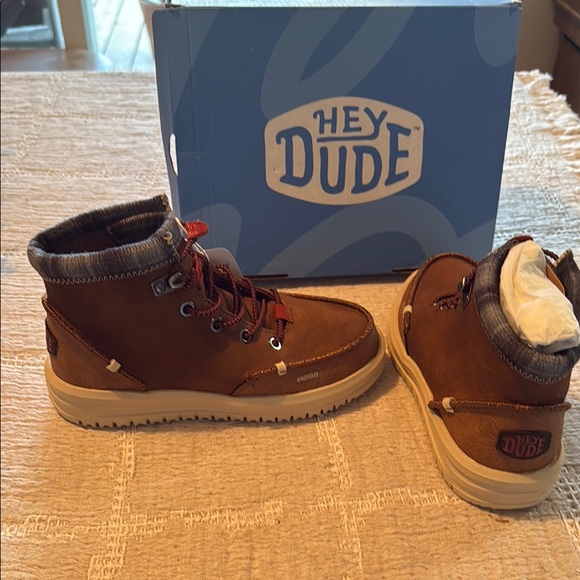 Hey Dude Brown and Red Boots - Picture 2 of 2